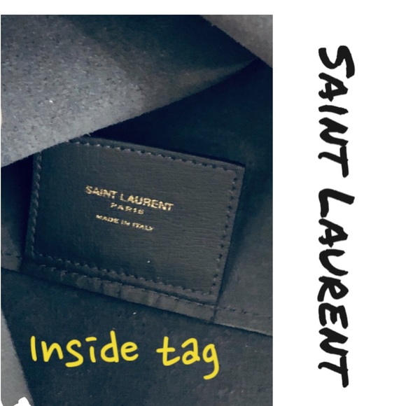 SAINT LAURENT•TOTE BAG W/WALLET•GRAY•NWOT - Picture 4 of 16